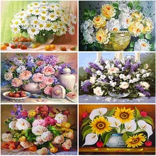 

Diamond Painting Full Square Round Flowers Picture Of Rhinestones Diamond Embroidery Lilac Diamond Mosaic Flowers Hobby Wall Art