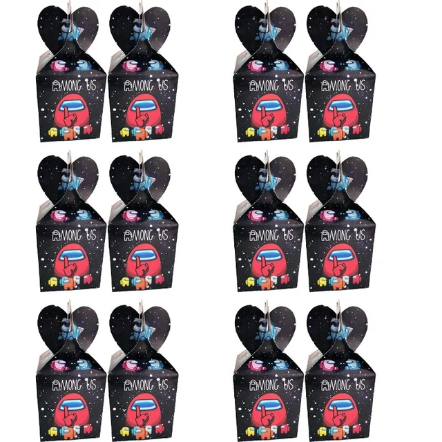 Bandai 12/24/36 Question Boy Birthday Party Candy Box Birthday Party Gift Box Souvenir Gift Candy Box Birthday Party Decorations A pack of 6pcs