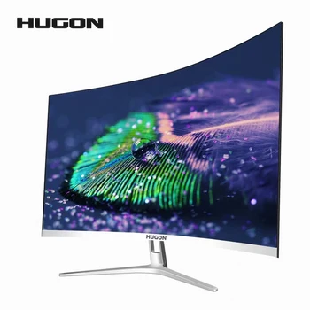 

HUGON 27 inch Curved 75Hz 1920*1080 Monitor SPVA Computer Display Screen Full Hdd input 5ms Respons HDMI/VGA