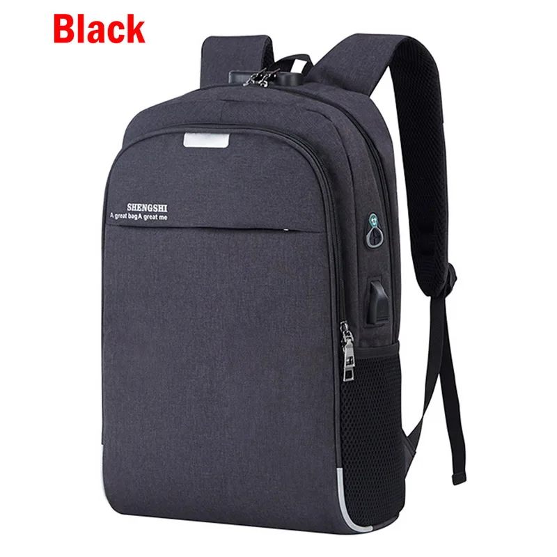 Puimentiua Laptop Usb Backpack School Bag Anti Theft Men For 16inch Backbag Travel Daypacks Male Leisure Backpack Mochila - Цвет: G