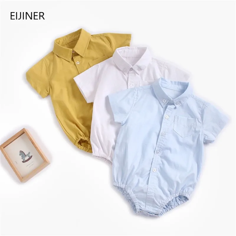 Одежда для малышей; рубашка для мальчиков; хлопковая рубашка с короткими рукавами для новорожденных; хлопковый однотонный треугольный альпинистский костюм с сумкой; одежда для пердежа