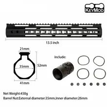Тонкий стиль AR15 свободный поплавок более толще Keymod ствольная накладка Пикатинни рельс с стальная муфта ствола для крепления прицела