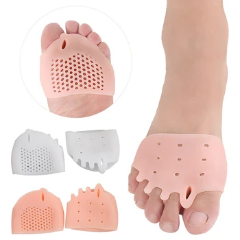 

1 Pair Silicone Insoles Toe Braces 5-Holes Straightener Orthodontic Foot Toe Insoles For The Feet Braces for Foot Care Insoles