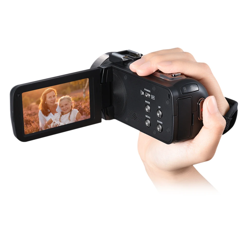 Andoer HDV-3051STR 24M Цифровая видеокамера 1080P Full HD с ночной съемкой Горячий башмак Цифровая видеокамера 3," 16X цифровой зум