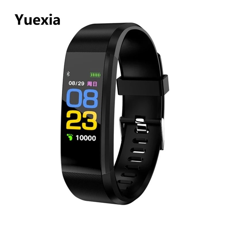 Bluetooth Смарт-часы цветной экран водонепроницаемый монитор сердечного ритма