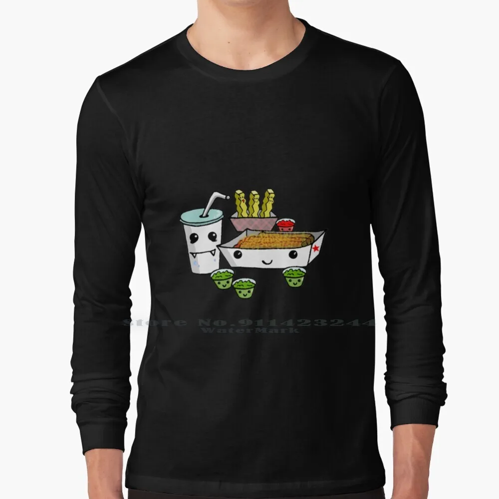 Chicos Tacos Maglietta A Maniche Lunghe Tee Cibo Messicano Chicos Tacos Cartoon Cute Food Kawaii Food Humor El Paso Texas Creative