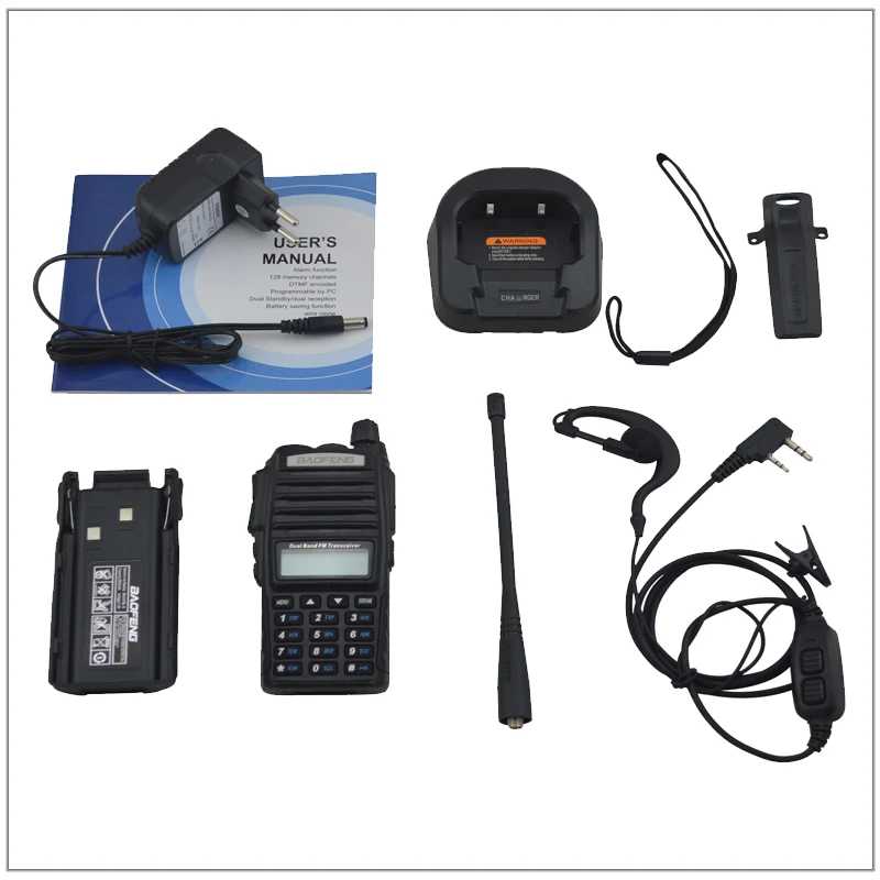 Рация baofeng UV-82 двухдиапазонный VHF/UHF 136-174/400-520MHz двойной PTT 5W ham двухстороннее радио uv82 FM tтрансивер UV 82