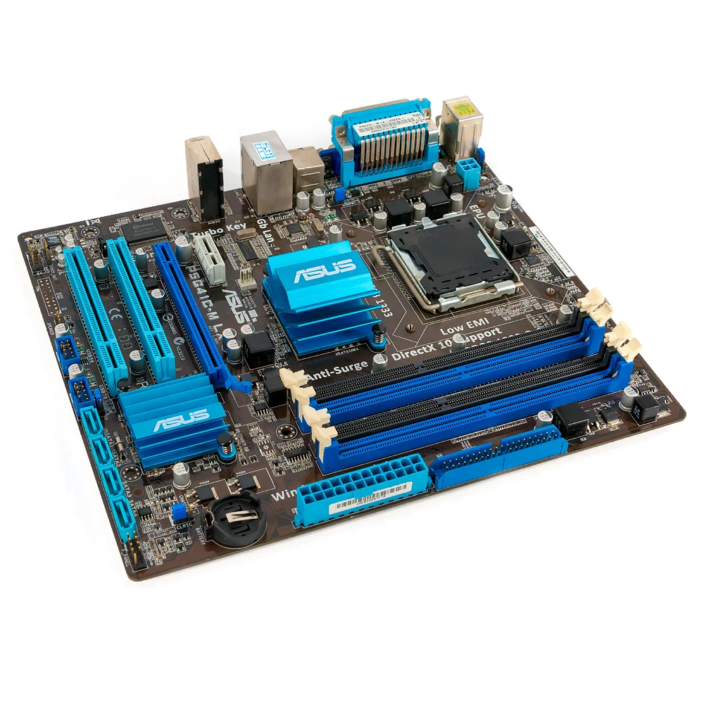 Asus P5G41C-M LX настольная материнская плата G41 Socket LGA 775 для Core 2 Duo DDR3 8G SATA2 VGA uATX оригинальная б/у материнская плата