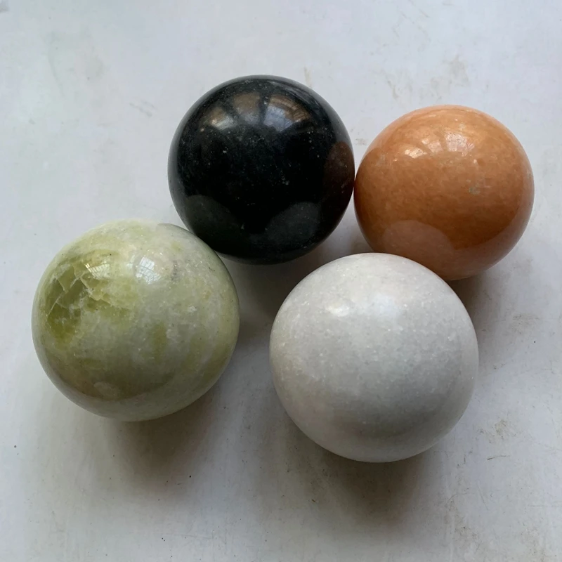 Натуральные нефритовые камни Сферический шар Декор для дома в стиле Фэн-Шуя массажные шарики целебные энергетические кристаллы 1 шт