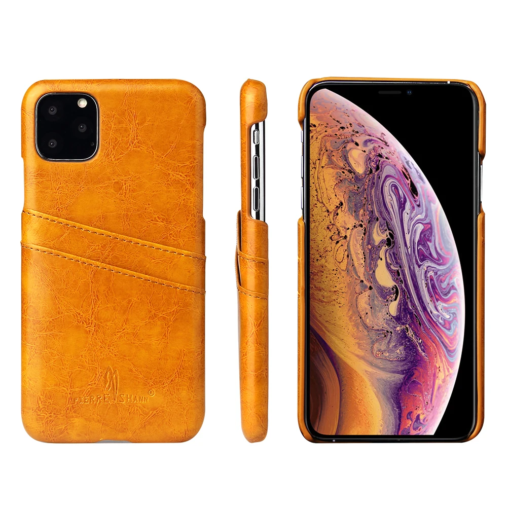 Для iPhone 11/11 Pro/11 Pro Max Back Ultra Slim Fit слоты для карт чехол для телефона из искусственной кожи Защита от царапин противоударный