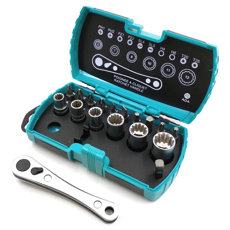 

Auto Moto Repair Tool Kit Socket Sleeve Ratchet Wrench Puller Arbor Toolbox Combination Suit Hardware Car Repair Tools
