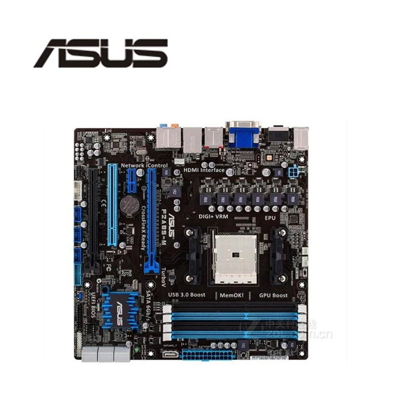 For ASUS F2A85-M Motherboard Socket FM2 DDR3 AMD A85M A85 Original Desktop Mainboard SATA II Used | Компьютеры и офис