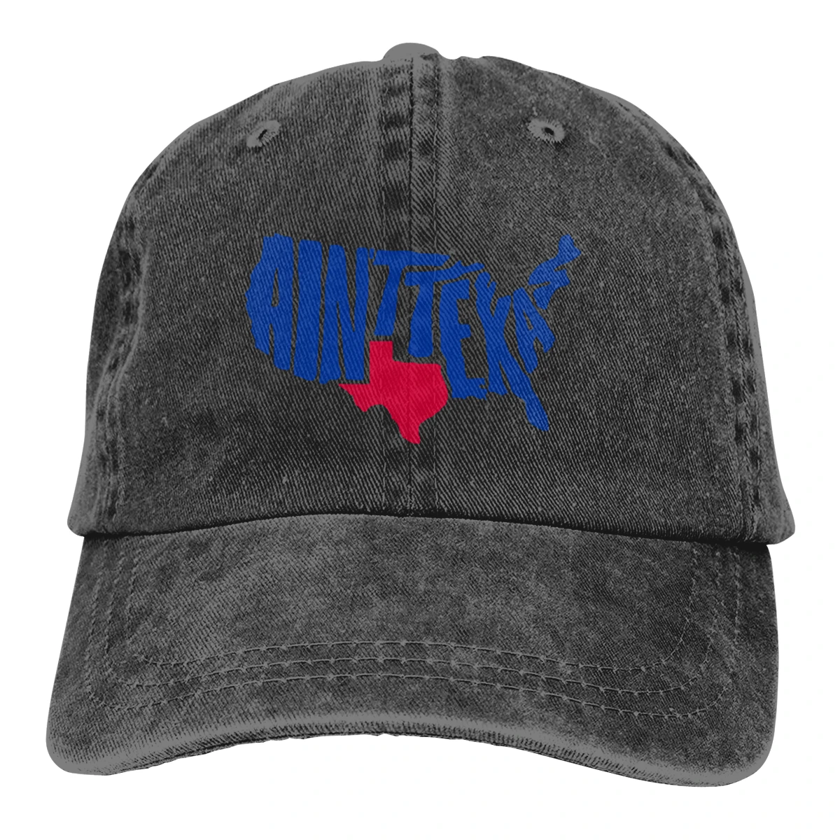Ain't Texas американская карта Casquette черные унисекс Мужские Женские джинсовые бейсболка с ремешком кепки регулируемые Гольф папа шляпа