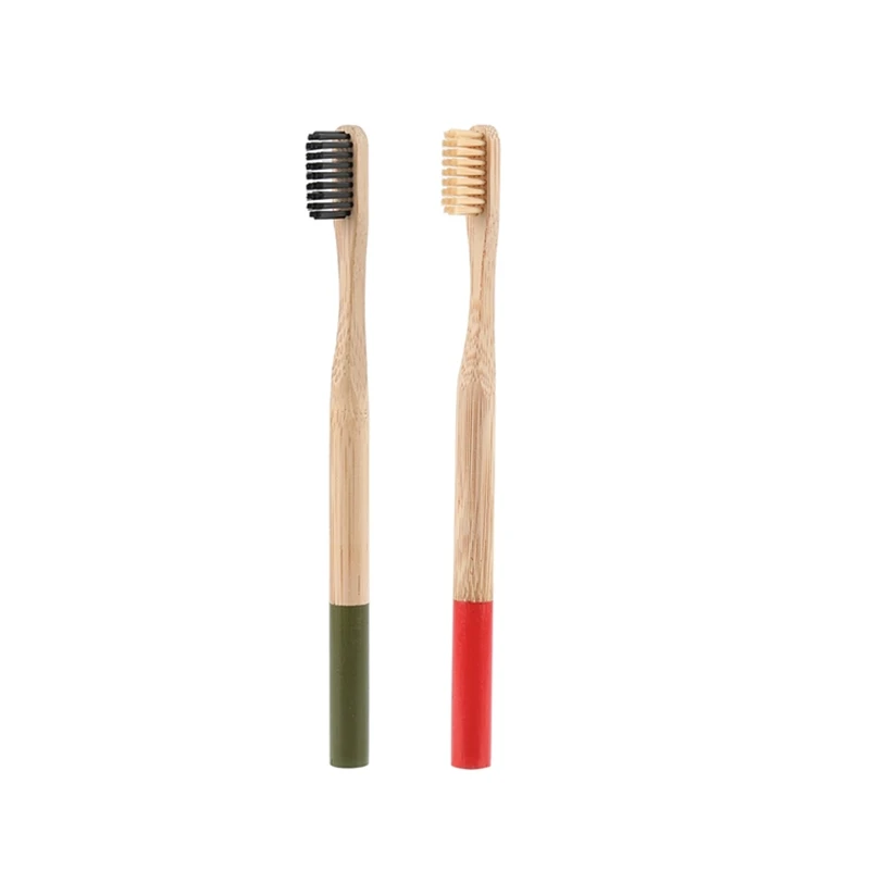 1pc Green-1pc Red 4/Redmi 2/1 шт. природный уголь бамбука Зубная щётка с зубные щетки с мягкой щетиной для жениха eco-friendly взрослых Зубная щётка для отбеливания зубов, зубные щетки - Цвет: 1pc Green-1pc Red