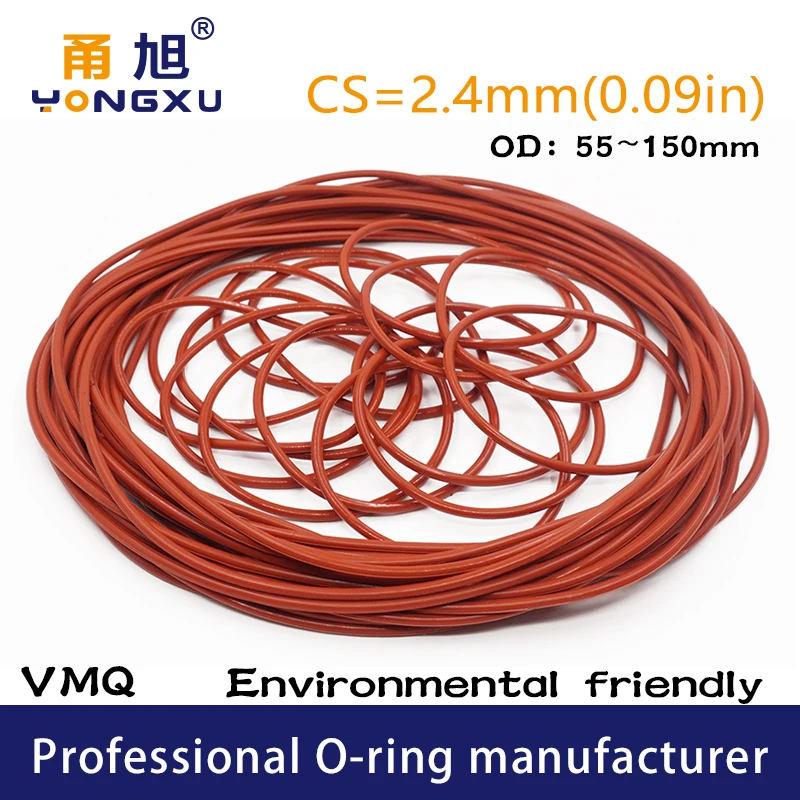 Уплотнительное кольцо VMQ уплотнительное прокладка толщина CS2.4mm