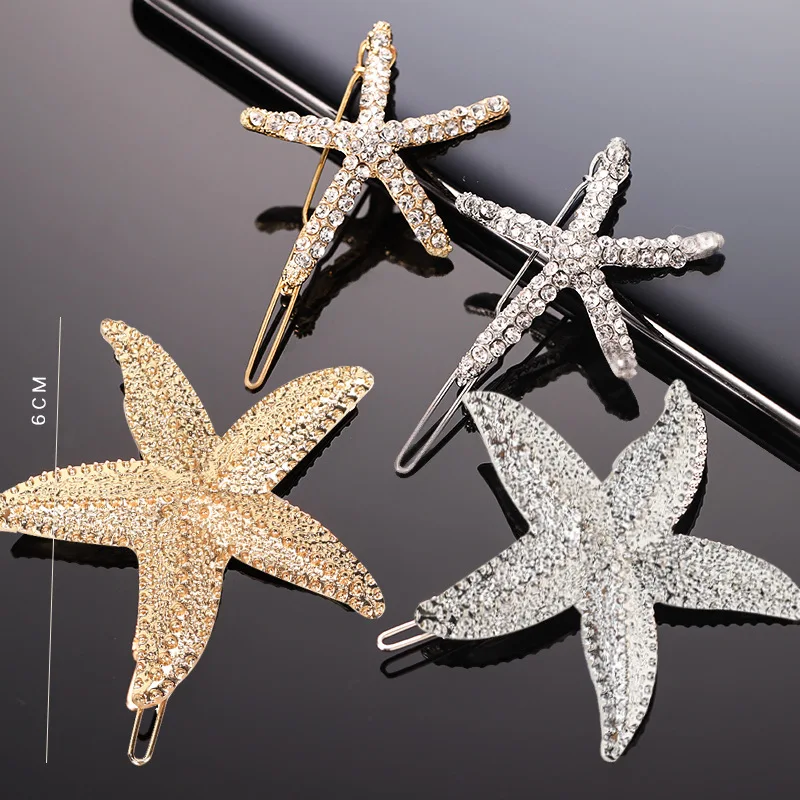 

New Sea Shell Hairpin Beach Bridal Handmade Hair Clips Elegant Starfish Hairclips Mermaid Festival Wedding Headwear Accessories