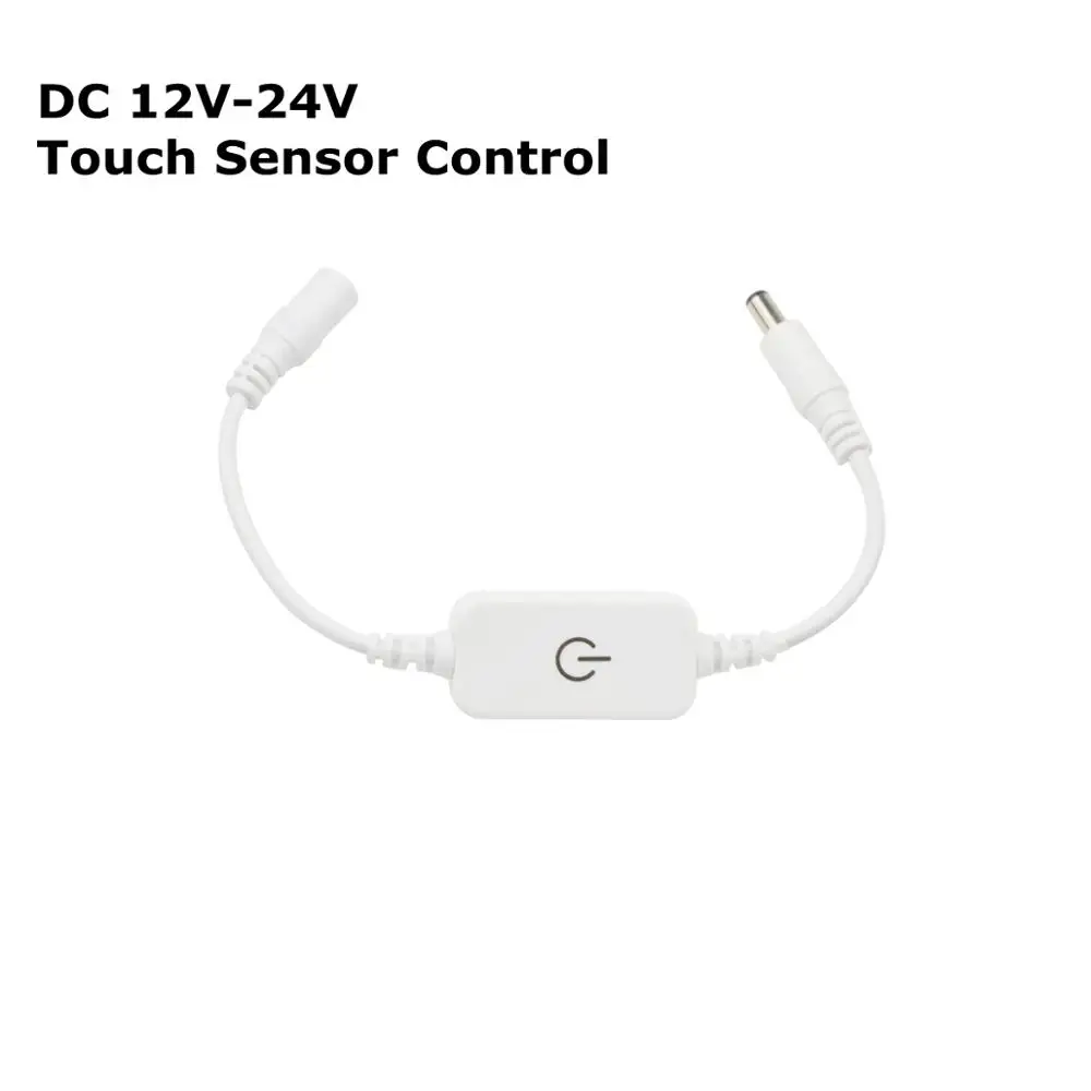 Touch sensor control Ручная развертка/сенсорный Сенсор диммер для Светодиодные ленты светильник AC/DC 12 V-24 V переключатель включения/выключения контроллера регулировки Яркость регулятором уровня яркости - Цвет: Touch sensor control