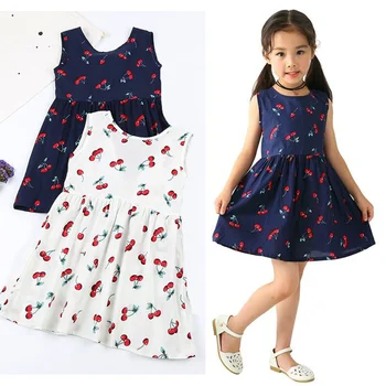 

2020 Summer Girls Dress Kids Children Princess Dress For Girls Sleeveless Dress Soft Cotton Dresses Baby Girls Clothes Vestidos