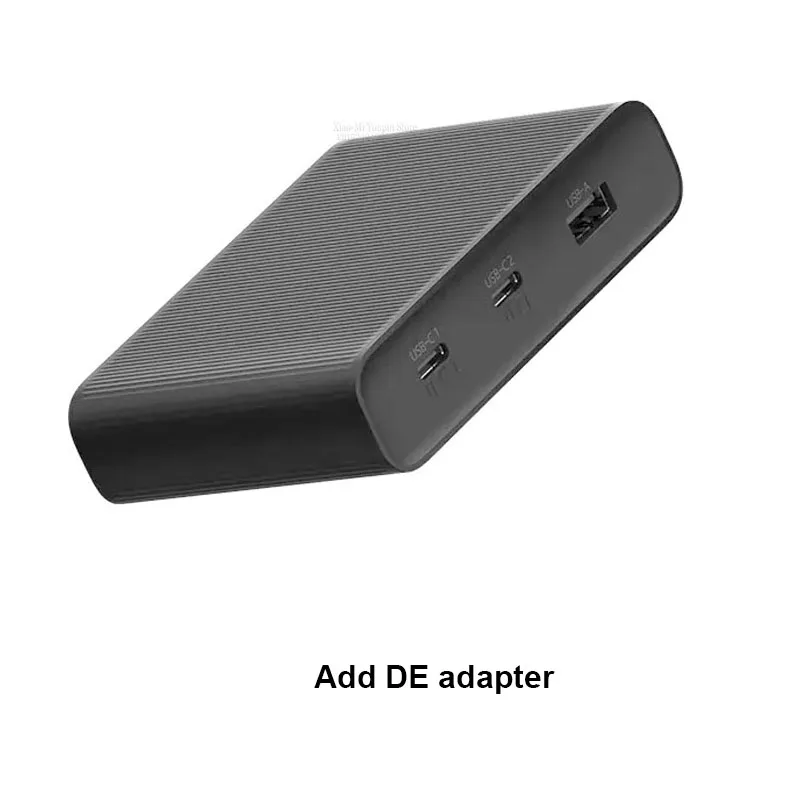 add DE Оригинальное настольное зарядное устройство Xiaomi ZMI 65 Вт 3 порта PD3.0 USB 2C1A для Android iOS переключатель PD 3,0 QC умный выход Макс Solo c1-65w c2-1 - Color: add DE