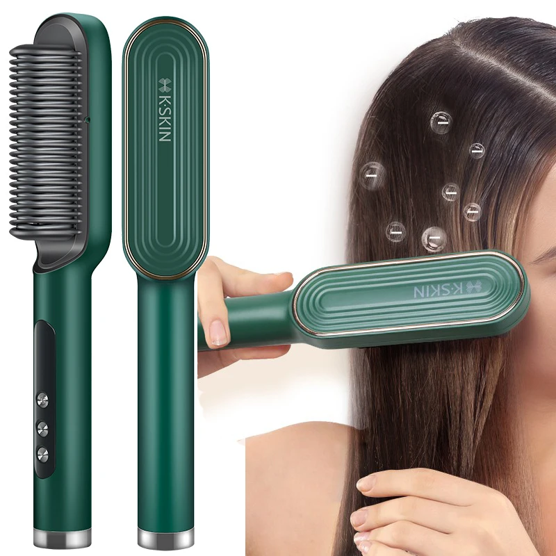 

Anion Straightening Comb Hair Straightener Brush Electric Hair Iron Ion Combs Multi Styler Heating Comb Straightener Hair Curler