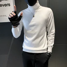 

Men's Turtleneck Sweater Autumn Winter Men's Rollneck Warm Knitted Sweater Keep Warm Men Jumper Brand Clothing S-3XL
