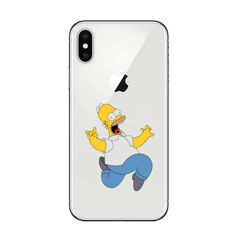 Чехол для телефона Simpson для iPhone 5 5S SE 6 6s 7 8 P PLUS X XR XS MAX Милый Забавный модный силиконовый чехол для телефона с рисунком - Цвет: TPU