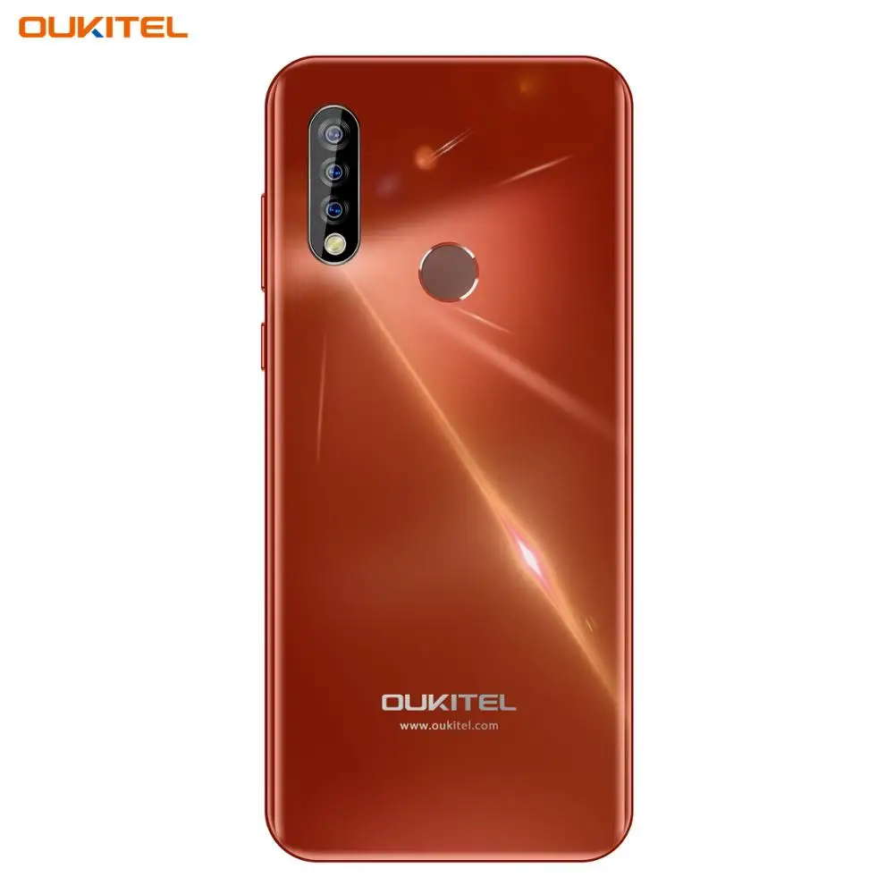 4G мобильный телефон OUKITEL C17 Android 9,0 смартфон 6,35 ''распознавание лица отпечаток пальца Восьмиядерный 3 Гб 16 Гб 3900 мАч Тройная камера MT6763 - Цвет: Red