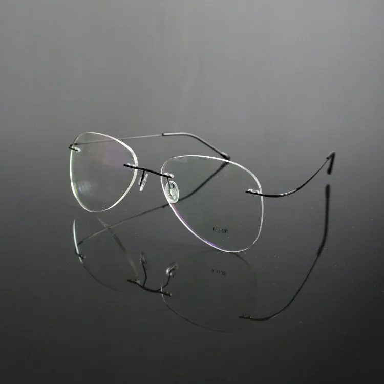 Vazrobe без оправы титановая оправа для очков для мужчин и женщин авиационная форма очки для рецепта унисекс Ультра легкие