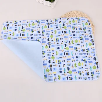 

30x45cm Reusable Urine Home Baby Infant Soft Isolate Waterproof Sheet Cartoon Printed Nappy Playmat Replace Changing Pad Bedding