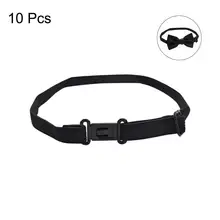 10 шт., для мужчин и женщин, сделай сам, Эластичный Бант, галстук-бабочка, ремешок, Регулируемая Замена, удлиненный удлинитель с пряжкой, цвет черный