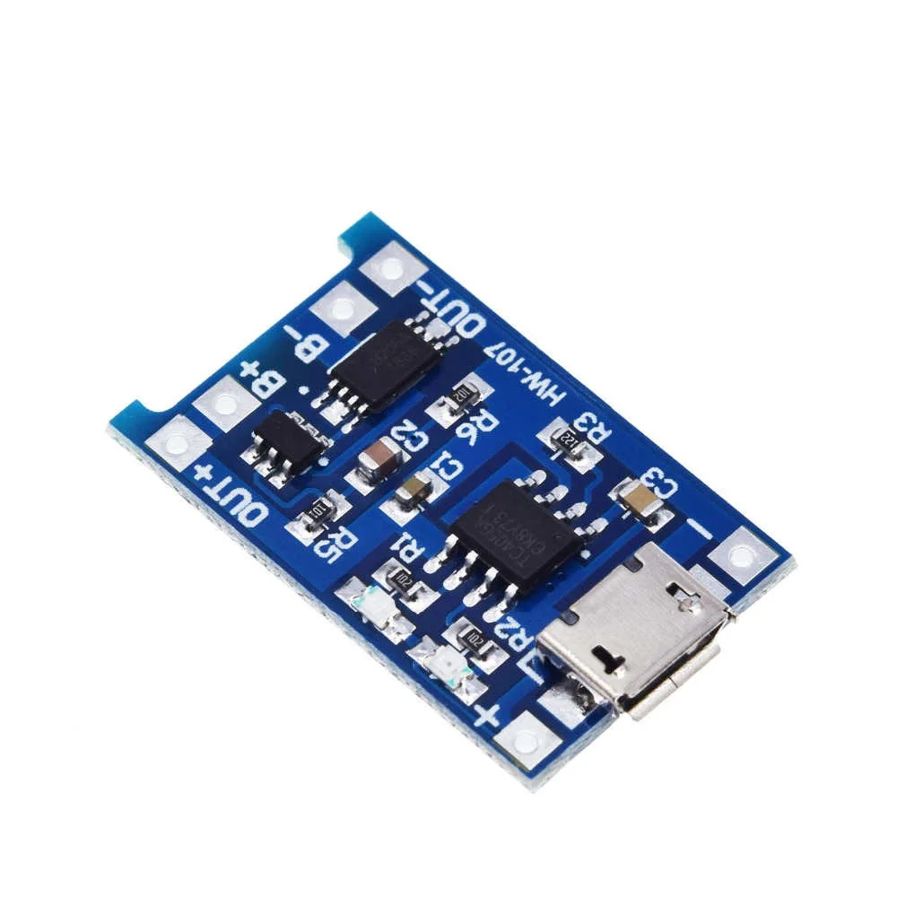 TP4056 5В 1A Micro USB 18650 литиевая батарея зарядная плата модуль защиты зарядного