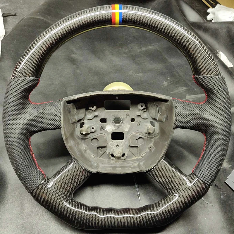 

Carbon Fiber Sports Steering Wheel Alcantara Leather Replacement For Ford Focus 2013-2014