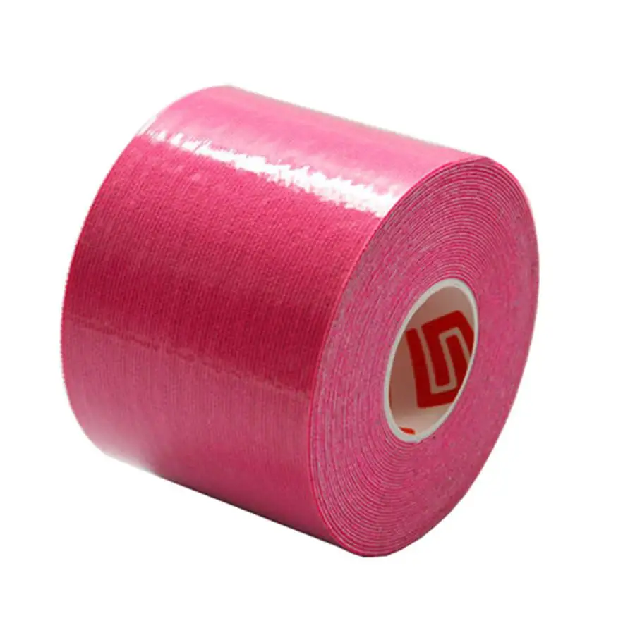 1 Roll Elastic Kinesiology Sports Tape Muscle Pain Care Therapeutic Multicolored muscle stickers cotton tape hypoallergenic F1 - Color: PK