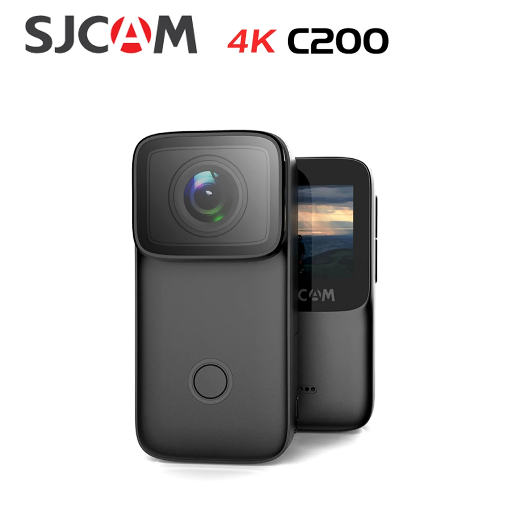 SJCAM 액션 스포츠 카메라, 얼굴 인식 촬영, 와이파이 방수, 로우 럭스, 나이트 비전 웹캠, 엄지 미니 DV, 4K, H.264, C200