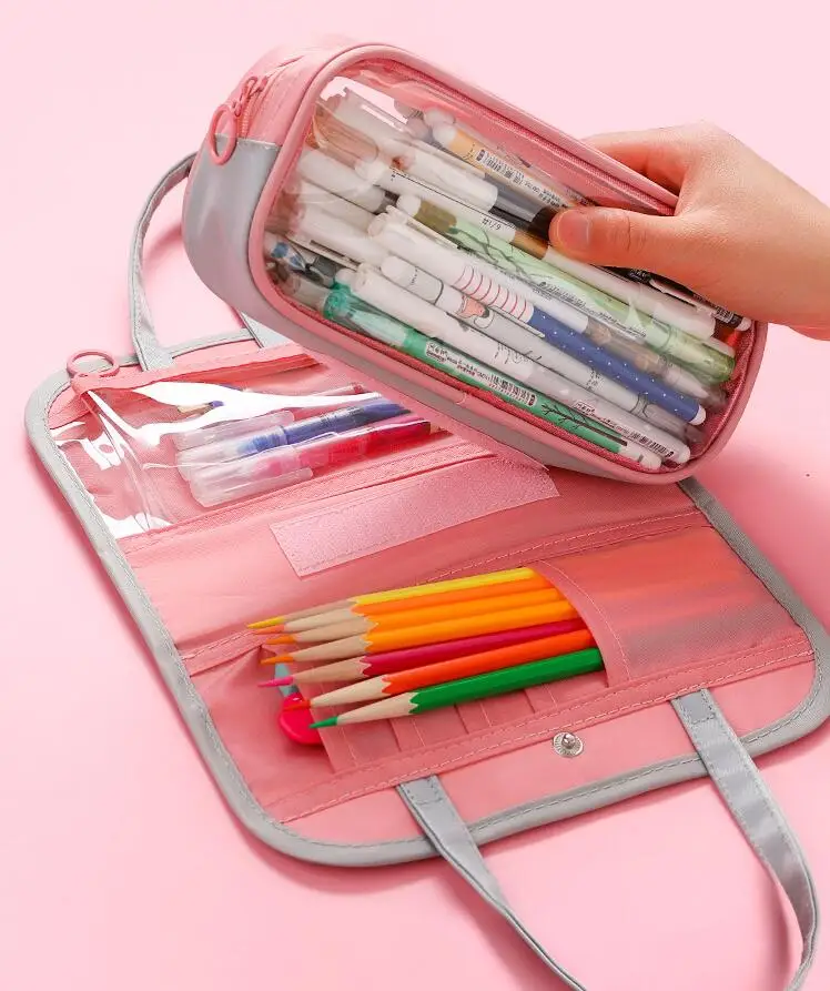 Многофункциональная сумка для карандашей, водонепроницаемая, Оксфорд, съемная сумка для ручек, для школы, чехол для карандашей, косметичка, чехол для хранения канцелярских принадлежностей