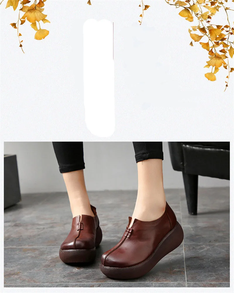 Hovingeклиновидная обувь для женщин; обувь на платформе и каблуке; chaussures femmes nouveau; коллекция года; повседневные туфли-лодочки из натуральной кожи; сезон весна-осень