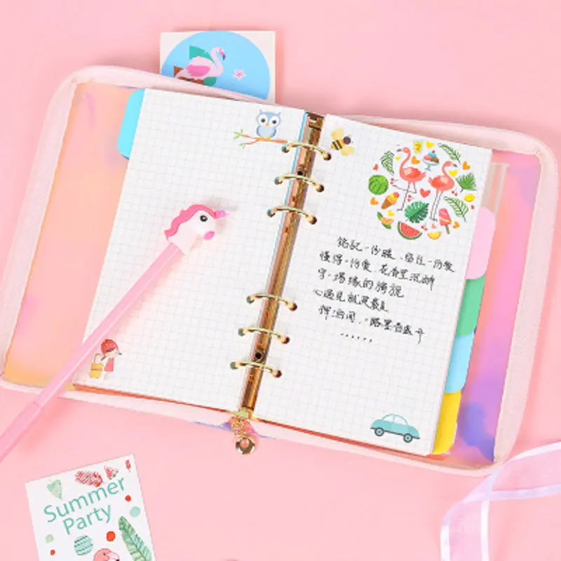A6 Zip Bag Transparent Loose Leaf Binder Notebook Inner Core Cover Note Book Planner Office Stationery Supply A6 Zip Bag Transparent Loose Leaf Binder Notebook Inner Core Cover Note Book Planner Office Stationery Supply
