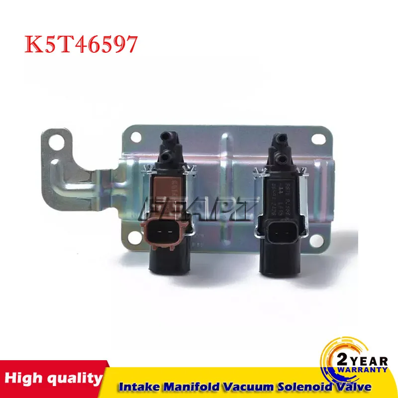 X AUTOHAUX LF82-18-740 4 Pins Intake Manifold Vacuum Solenoid Valve Silver Tone for Mazda 3 5 6 CX-7 