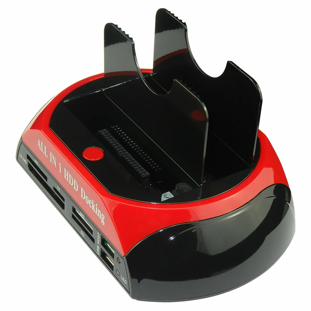 Все в 1 IDE SATA HDD док-станция Dual USB 3,0 картридер NC99