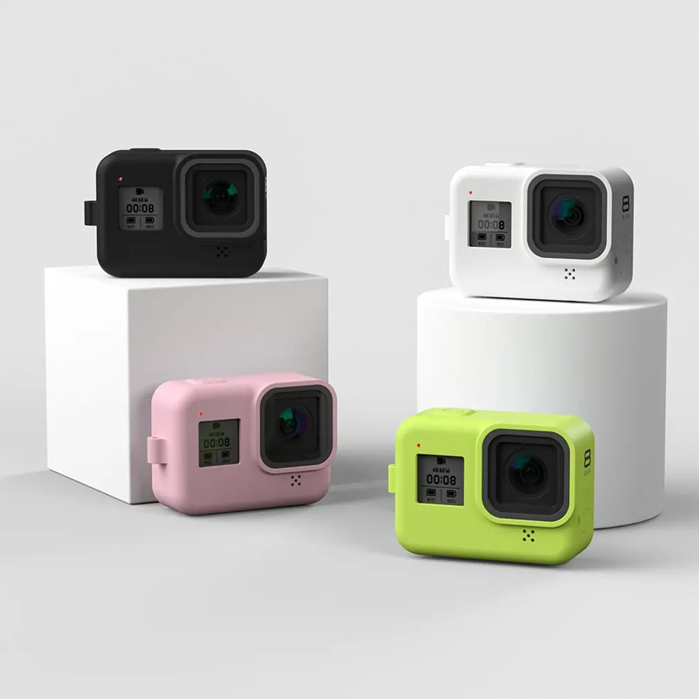 Силиконовый чехол для GoPro Hero 8, силиконовый чехол, аксессуары, защитный чехол, силиконовый чехол