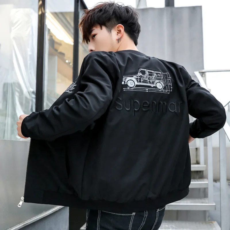 

2019 Autumn MEN'S Jacket New Style Korean-style Trend Versatile Handsome Student Uniform Autumn Thin Coat Men'S Wear Baseball Co