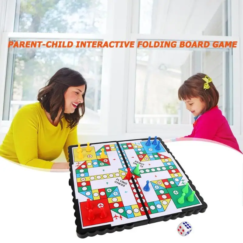 

Portable Foldable Flying Chess Magnetic Pegs Board Game Kids Children Puzzle Toy Develop Analytical Logical Thinking Skills