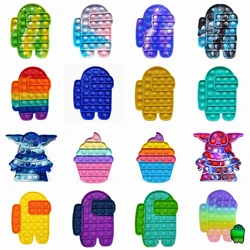 Parmi nous, jouet anti Stress Fidget Push It Bubble sensoriel jouet éducatif adulte enfant Push It Bubble soulagement du Stress soulage l'autisme 
