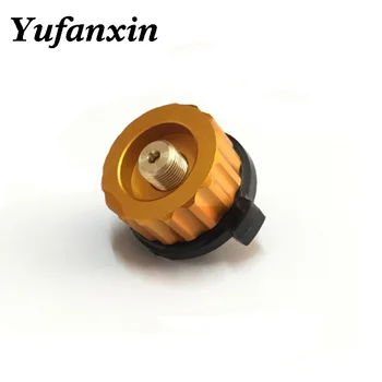 

Outdoor Camping Hiking Stove Burner Adaptor Split Type Furnace Converter Connector Auto-off Gas Cartridge Tank cylinder Adapter