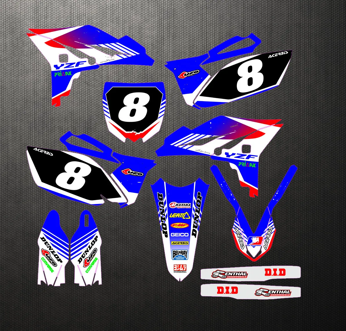 Free Customized YZF 250 team Graphics Backgrounds Decals stickers kits For Yamaha YZF250 YZ250F 2010 2011 2012 2013 | Автомобили и