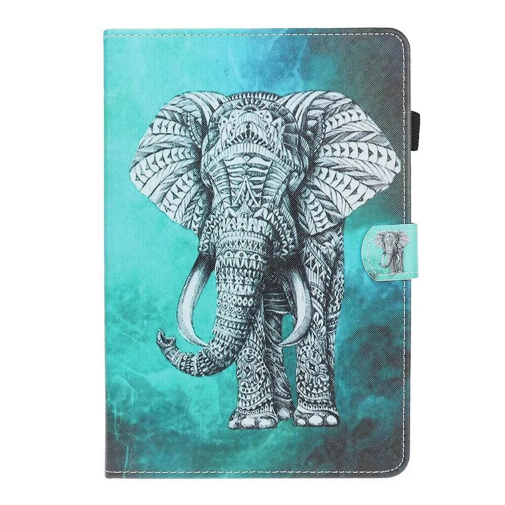Чехол для планшета huawei Mediapad T5 10 AGS2-W09/L09/L03/W19 10," модный силиконовый чехол-подставка с изображением животных из искусственной кожи+ ручка