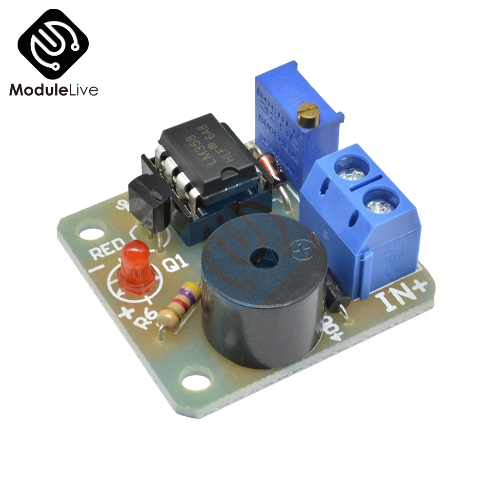 DC 12V аккумулятор звуковой светильник звуковой сигнал Buzzer Предотвращение перегрузки модуль контроллера Diy Kit электронный модуль платы блока программного управления