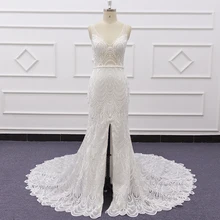 Eslieb высокого класса на заказ Кружева Русалка Свадебные платья