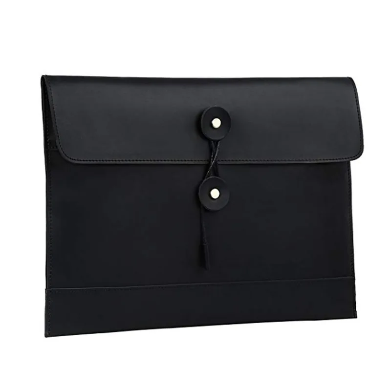 

Foreign Trade Export A4 Leather File Pouch Retro Office Culture And Education Folder Multi-functional around Lanyard File Bag