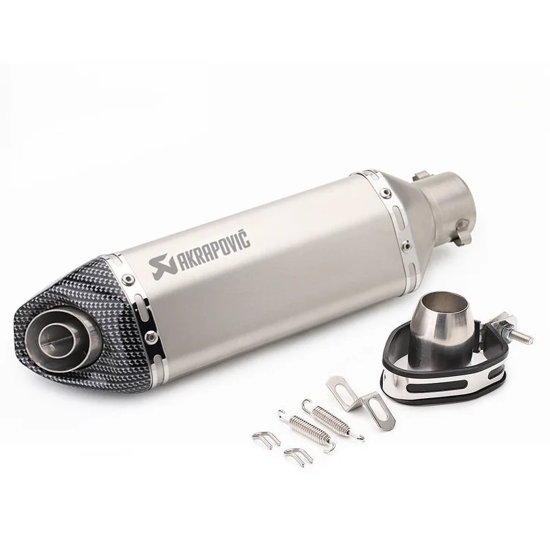 

Motorcycle Modified Yamaha Kawasaki Universal Small Hexagon Scorpio Ninja Exhaust Pipe Stainless Steel Double Layer Rear Section